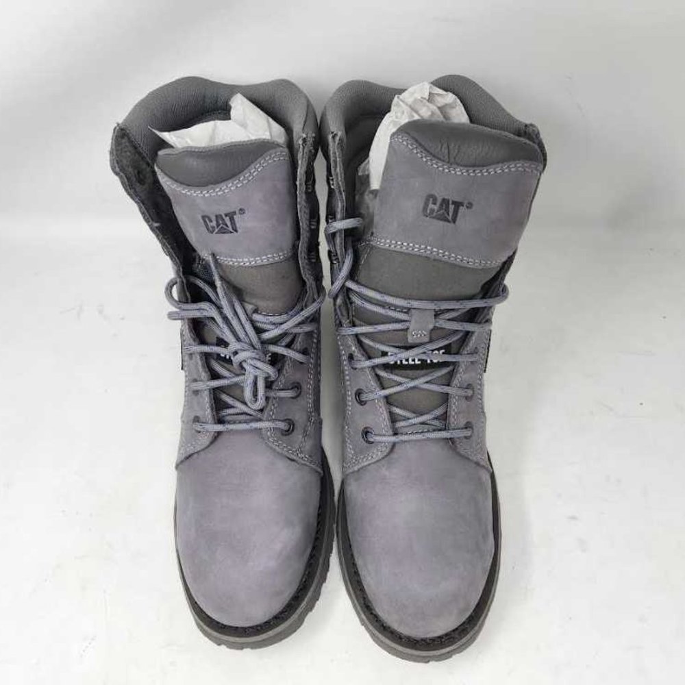 Women's 11 Cat Footwear Caterpillar Echo waterproof steel toe grey work boots - Picture 9 of 15